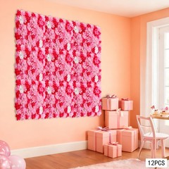 12* Artificial Fake Flower Velvet Hydrangea Wall Panel Banquet For Wedding Party