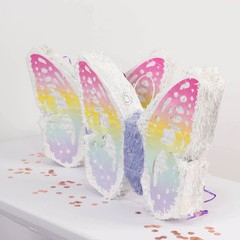 23″ x 19″ Assorted Paper Butterfly Pinata with Pastel Colored Wings
