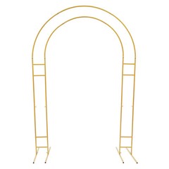 7.2ft Metal Wedding Arch Steel Garden Arch With Base 150×220cm Wide Sturdy Metal