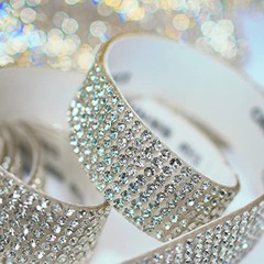 3 Yards Self-Adhesive Rhinestone Ribbon Strips,Crystal Diamond Sticker,Glitter
