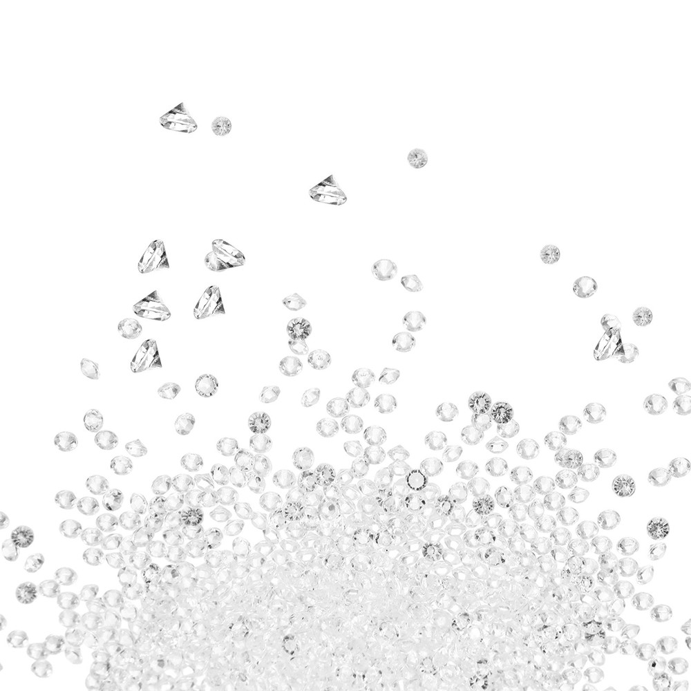 9000-Pack Fake Diamonds Crystal, 4.5mm Mini Clear Acrylic Gems [Clear]