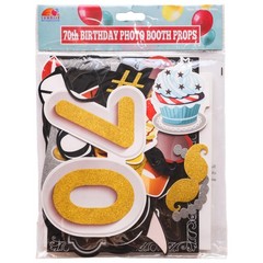 70th Birthday Photo Booth Props – 31-pc Selfie Set With 8 x 10-Inch Sign, 45 …