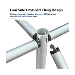 Pipe and Drape Backdrop Stand,8ft x 10ft Backdrop Stand, Adjustable Metal Hea…