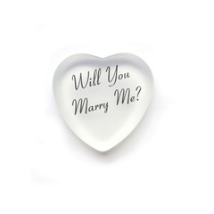 Lifeforce Glass Will You Marry Me? Glass Heart with Pouch, A Romantic Way to …