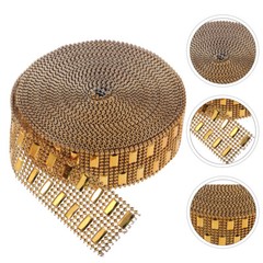 1 Roll vintage lace ribbon Crafts Diamond Wrap fringe ribbon trim rhinestone