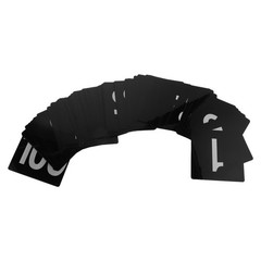 100Pcs Wedding Table Number Cards Black PVC for Party Cafe Restaurant Seating