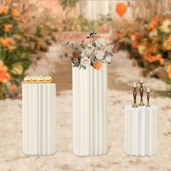 Foldable Cardboard Centerpiece Display,Wedding Centerpieces Cardboard Vases 3pc