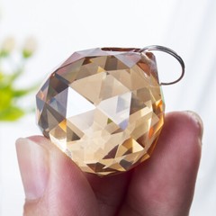 Champagne Glass Crystal Chandelier Ball Prisms Drops Home Decor Pendant 20mm