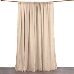 NUDE 10 ft x 10 ft Polyester Sheer Chiffon Dual Layer CURTAIN Rod Pockets Party