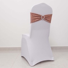 5 ROSE GOLD Spandex Chiavari Chair Cushion Covers Wedding Reception Party