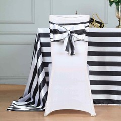 150 pcs Satin Stripe Chair Sashes Wedding Dinner Event Decorations Supplies