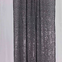 2 BLACK 8ft x 2ft Sequined Backdrop Curtain with Rod Pockets Wedding Decorations