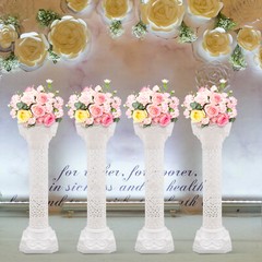 4PCS Roman Columns Wedding Column Stand,White Romantic Wedding Roman Column