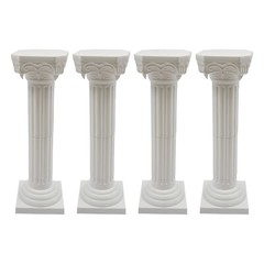 White Roman Pillar Columns Set of 4 European Style Event Decor Model 1607