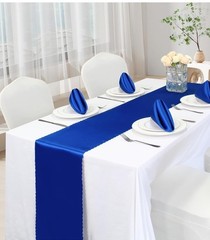 6 Pack Satin Table Runners – 12 x 108 Inches Long Royal Blue Table Runners
