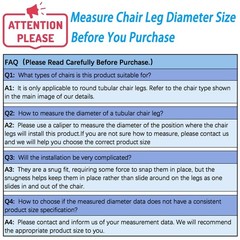 Rectangle U Shaped Chair Leg Tips Cap with Felt Pads,Furniture Feet Protector…