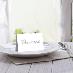 10 Pack Silver Reserved Table Signs for Wedding Party Restaurant Reserved