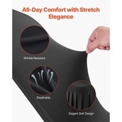 Uimoso 30PCS Black Stretch Spandex Chair Covers for Weddings,Parties, and Dining
