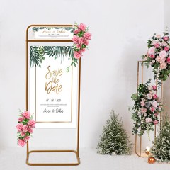 4.9ft Wedding Sign Stand Metal Gold Poster Display Stand Wedding Welcome Stand