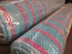 2 Rolls Deco Mesh, 21″ Craig Bachman Quality, 30′ Turquoise & Hot Pink Metallic
