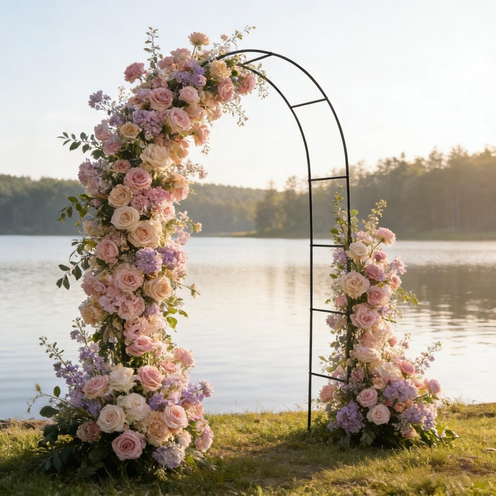 3Pack Heavy-Duty Metal Garden Trellis Rustproof Arched Climbing Plant Support US
