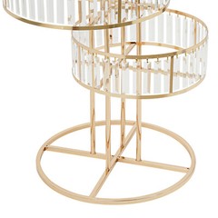 Wedding Gold Crystal Flower Stand Round Pedestal Stand Crystal Flower Stand NEW