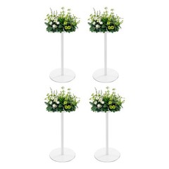 4*Wedding Flower Stand,White Wedding Table Centerpieces,40cm Metal Flower Holder