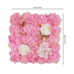 12Pcs Artificial Flower Wall Panel Silk Cloth Backdrop for Wedding Party Decor