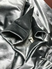 Gray Heavy Style Velvet Curtain 12ft H Drape Stage/Theater/Home Noise Thermal