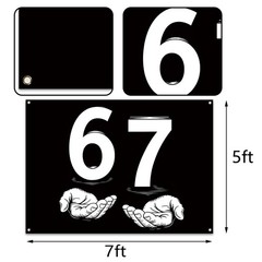 Funny 67 Meme Photo Booth Backdrop 6 7 Six Seven Birthday Party Decoration Wi…