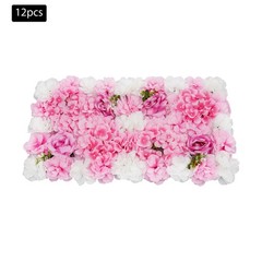 12 PCS Artificial Flowers Panels, Artificial Flower Panels Wall Mount decoration