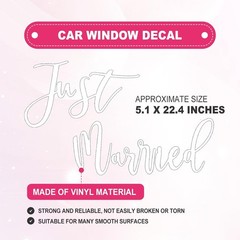 4 Pcs Just Married Wedding Car Decorations – Include Just Married Ornate Car Mag
