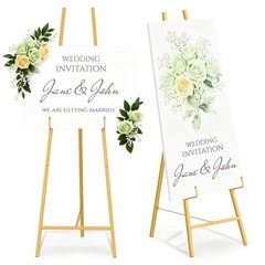 2 Pack Gold Welcome Sign Stand, Display Stand Adjustable Easel Stand for Wedding