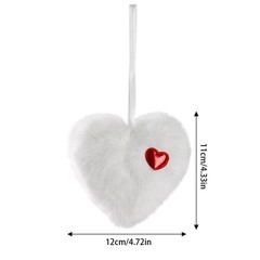 Love Hanging for Decor Soft Plush Fabric Heart-shaped Design Lightweight Charm