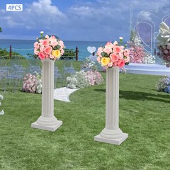 White Roman Pillar Columns Set of 4 European Style Event Decor Model 1607