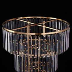 Gold Crystal Flower Stand Round Pedestal Stand Flower Stand for Wedding Decor