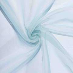 Dusty Blue Premium CHAIR COVER with Curly Chiffon Ruffled SASHES Wedding