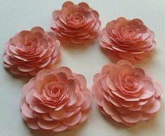 Camellias Paper Flowers 3-D Handcrafted DIY Wedding Party Decor Craft Frames