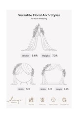 Ling’s moment Artificial Wedding Arch Flowers Kit Pack of 4, 2pcs Hanging Sil…