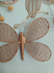 Butterfly Set of 8 Large Wedding Decorations Sparkly beaded vtg