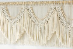 IOWER Macrame Wall Decor 75″ W x 35″ L Extra Large Macrame Wall Hanging Craft…