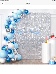 Silver Shimmer Wall Backdrop 24 Pcs Square Sequin Wall Panel Shimmer Backdrop