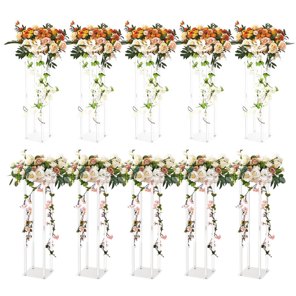 10PCS 23.6inch High Wedding Flower Stand, With Acrylic Laminate