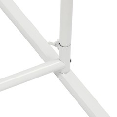 White Metal Square Backdrop Stand 2 × 0.5 × 2 m 6.56 Ft Wedding Arch With Cover