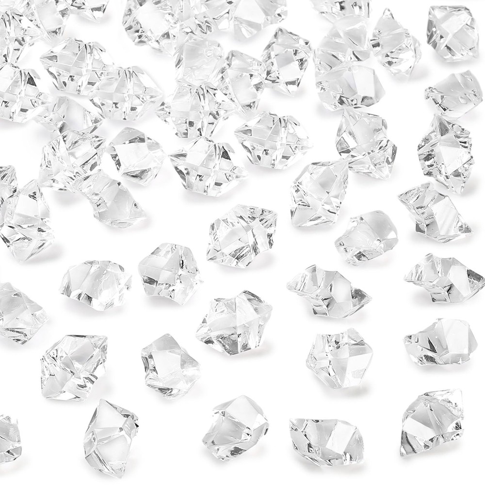 150PCS Clear Acrylic Fake Diamonds for Elegant Event Decor & Table Centerpieces