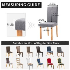 Easy-Going 100% Waterproof Dining Room Chair Cover Set of 4, Stretch Jacquard…
