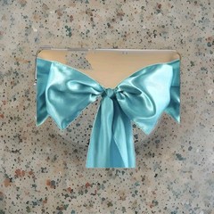 Sarvam Fashion Satin Chair Sashes 6″ X 108″ Turquoise Pack Of 10 Sashes