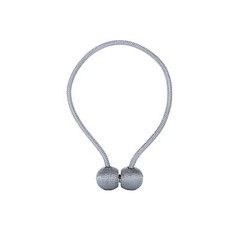 2 SILVER Magnetic CURTAIN TIE BACKS Metal Drapery Holdbacks Party Decorations