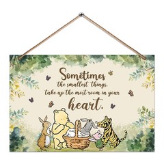 1PCS Winnie Quotes Baby Shower Sign, the Pooh Wall Hanging Decor, Sometimes t…