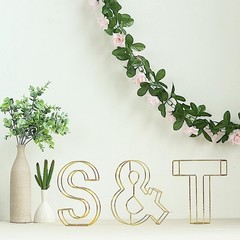8-Inch tall Gold Metal 3D Wire Sign Wedding Reception Party Decorations Sale